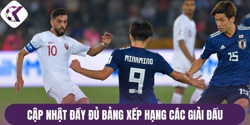 Cập nhật đầy đủ bảng xếp hạng các giải đấu