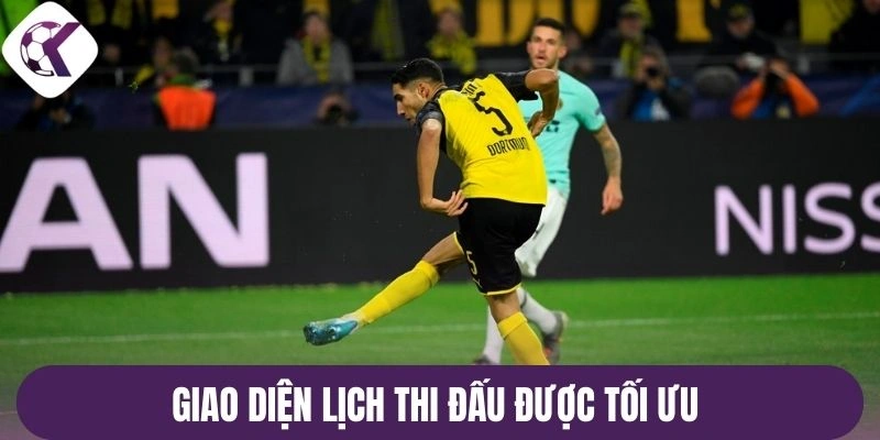 Giao diện lịch thi đấu được tối ưu mobile