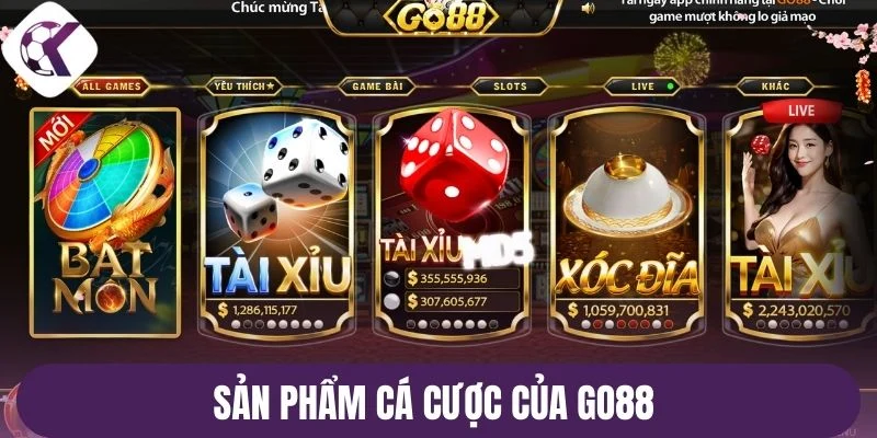 Sản phẩm cá cược của Go88 